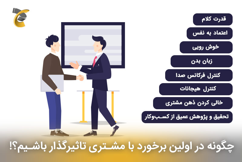 چگونه در اولین برخورد با مشتری تاثیرگذار باشیم